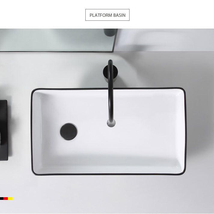 Modern Porcelain Trough Sink White Trough Sink With Basin, and Faucet Clearhalo 'Bathroom Remodel & Bathroom Fixtures' 'Bathroom Sinks & Faucet Components' 'Bathroom Sinks' 'bathroom_sink' 'Home Improvement' 'home_improvement' 'home_improvement_bathroom_sink' 6644031