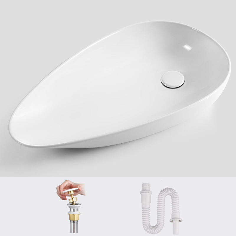 Modern Bathroom Sink Specialty Porcelain Shut-Off Valve Included Vessel Lavatory Sink 30"L x 17"W x 5"H None Sink Clearhalo 'Bathroom Remodel & Bathroom Fixtures' 'Bathroom Sinks & Faucet Components' 'Bathroom Sinks' 'bathroom_sink' 'Home Improvement' 'home_improvement' 'home_improvement_bathroom_sink' 6644077