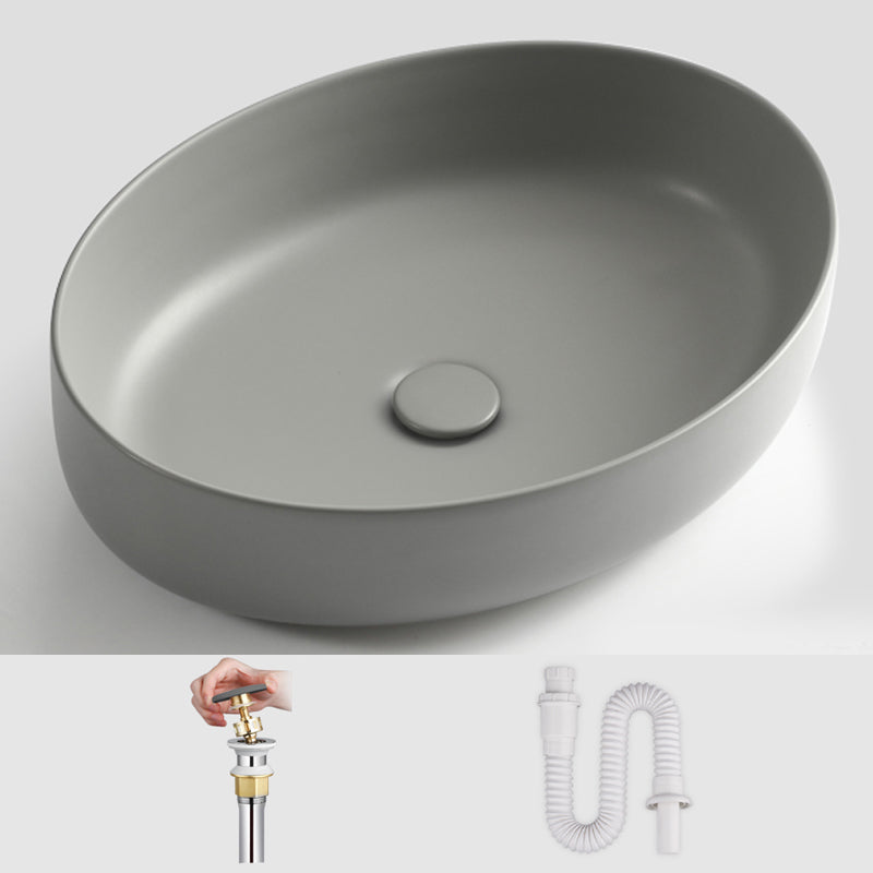 Modern Vessel Bathroom Sink Porcelain Specialty Shut-Off Valve Included Basin Sink 21"L x 16"W x 5"H None Sink Clearhalo 'Bathroom Remodel & Bathroom Fixtures' 'Bathroom Sinks & Faucet Components' 'Bathroom Sinks' 'bathroom_sink' 'Home Improvement' 'home_improvement' 'home_improvement_bathroom_sink' 6644180