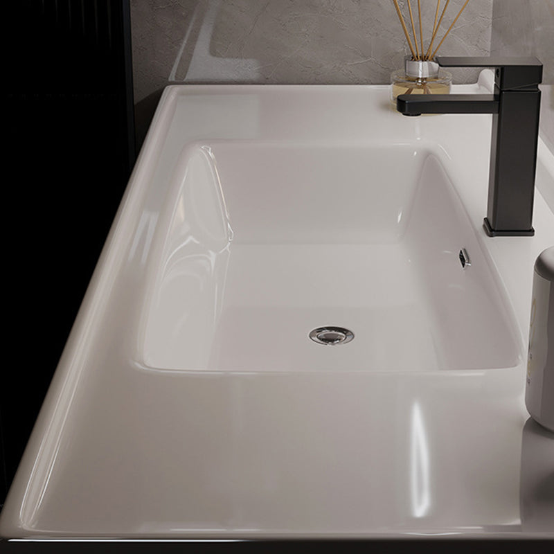 2 Drawers Vanity Wood Frame Wall Mount Rectangle Single Sink Bathroom Vanity with Mirror Clearhalo 'Bathroom Remodel & Bathroom Fixtures' 'Bathroom Vanities' 'bathroom_vanities' 'Home Improvement' 'home_improvement' 'home_improvement_bathroom_vanities' 6644510