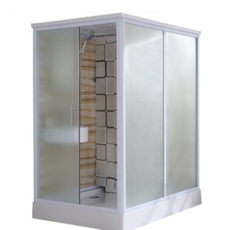 Clear Rectangle Shower Stall Modern Single Sliding Shower Stall 67"L x 47"W x 91"H Side Door Opening Left Clearhalo 'Bathroom Remodel & Bathroom Fixtures' 'Home Improvement' 'home_improvement' 'home_improvement_shower_stalls_enclosures' 'Shower Stalls & Enclosures' 'shower_stalls_enclosures' 'Showers & Bathtubs' 6644550