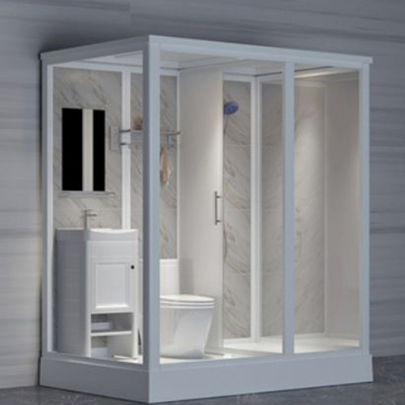 Clear Rectangle Shower Stall Modern Single Sliding Shower Stall 75"L x 47"W x 91"H Right Clearhalo 'Bathroom Remodel & Bathroom Fixtures' 'Home Improvement' 'home_improvement' 'home_improvement_shower_stalls_enclosures' 'Shower Stalls & Enclosures' 'shower_stalls_enclosures' 'Showers & Bathtubs' 6644554