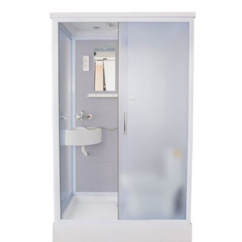 Clear Rectangle Shower Stall Modern Single Sliding Shower Stall 51"L x 31"W x 91"H Front Door Opening Right Clearhalo 'Bathroom Remodel & Bathroom Fixtures' 'Home Improvement' 'home_improvement' 'home_improvement_shower_stalls_enclosures' 'Shower Stalls & Enclosures' 'shower_stalls_enclosures' 'Showers & Bathtubs' 6644556