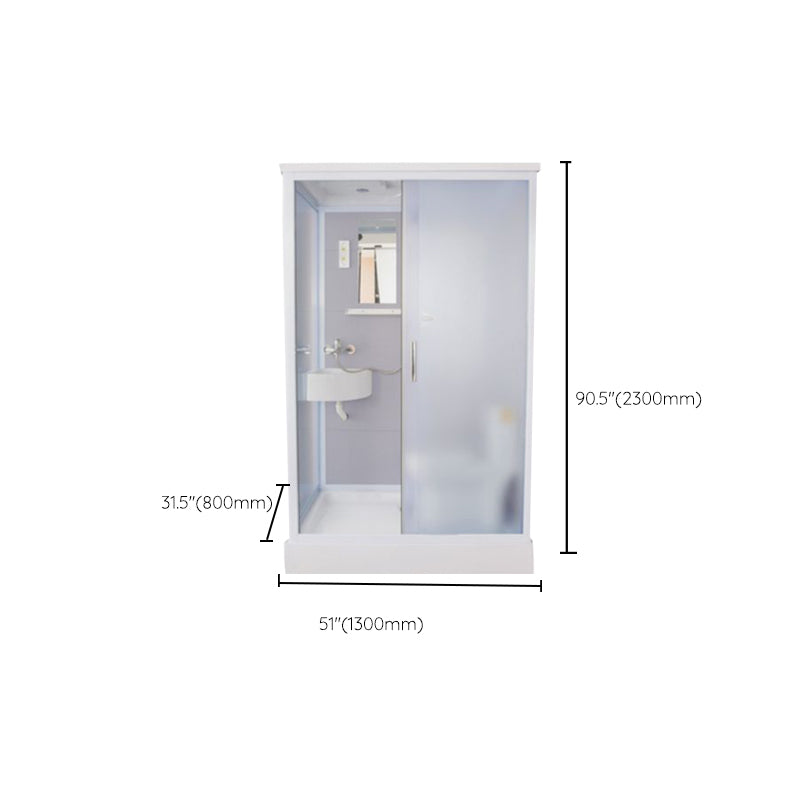 Clear Rectangle Shower Stall Modern Single Sliding Shower Stall Clearhalo 'Bathroom Remodel & Bathroom Fixtures' 'Home Improvement' 'home_improvement' 'home_improvement_shower_stalls_enclosures' 'Shower Stalls & Enclosures' 'shower_stalls_enclosures' 'Showers & Bathtubs' 6644568