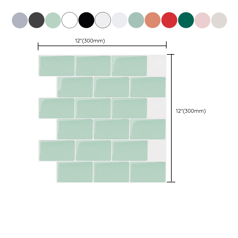 Plain Peel & Stick Tile Scratch Resistant Plastic Peel and Stick Subway Tile for Shower Clearhalo 'Flooring 'Home Improvement' 'home_improvement' 'home_improvement_peel_stick_blacksplash' 'Peel & Stick Backsplash Tile' 'peel_stick_blacksplash' 'Walls & Ceilings' Walls and Ceiling' 6644615