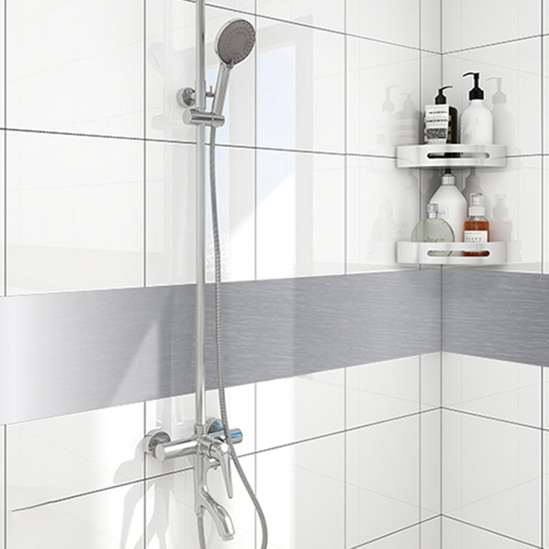 Modern Backsplash Tile Marble Print Backsplash Tile Peel and Stick for Bathroom Silver Clearhalo 'Flooring 'Home Improvement' 'home_improvement' 'home_improvement_peel_stick_blacksplash' 'Peel & Stick Backsplash Tile' 'peel_stick_blacksplash' 'Walls & Ceilings' Walls and Ceiling' 6644634