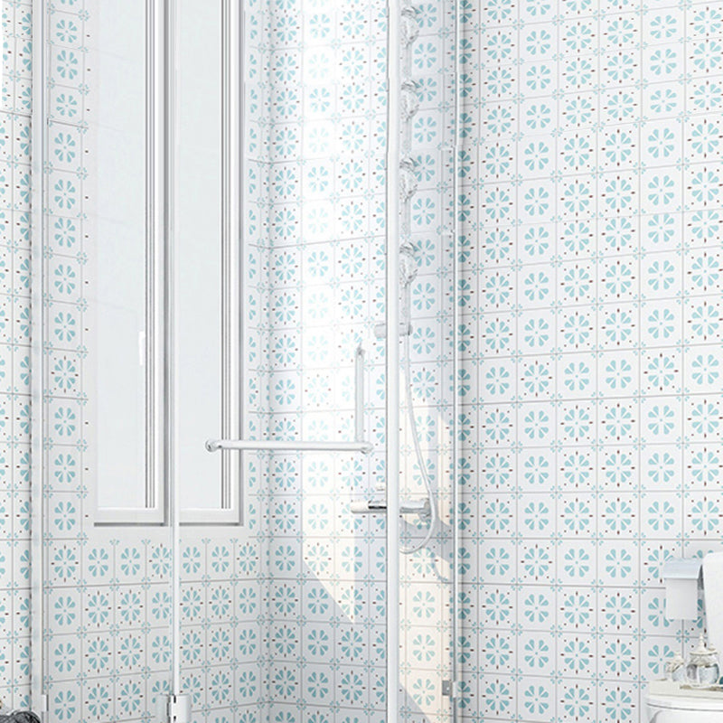 Modern Backsplash Wallpaper Peel and Stick Mosaic Tile for Bathroom Blue-White Clearhalo 'Flooring 'Home Improvement' 'home_improvement' 'home_improvement_peel_stick_blacksplash' 'Peel & Stick Backsplash Tile' 'peel_stick_blacksplash' 'Walls & Ceilings' Walls and Ceiling' 6644677