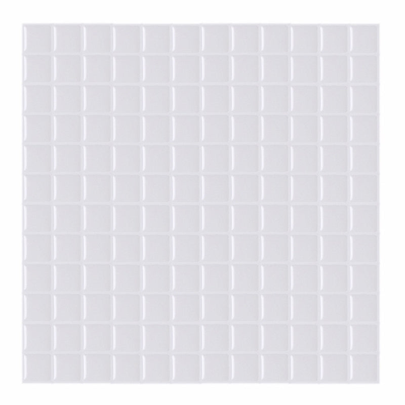 Peel and Stick Tile Square Stain Resistant Mosaic Peel and Stick Tile for Kitchen White Clearhalo 'Flooring 'Home Improvement' 'home_improvement' 'home_improvement_peel_stick_blacksplash' 'Peel & Stick Backsplash Tile' 'peel_stick_blacksplash' 'Walls & Ceilings' Walls and Ceiling' 6644695