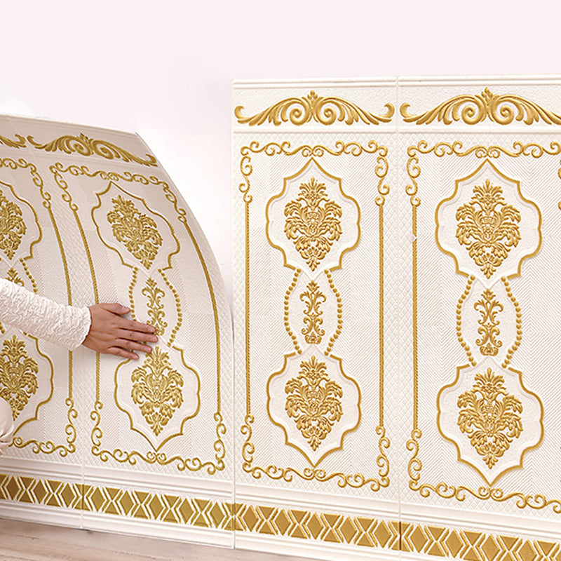 Cladding Embossed Panel 3D Embossed Wall Paneling Glam Style Waterproof Wall Paneling for ...