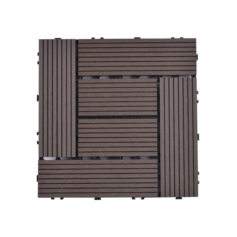 Modern Plastic Wood Laminate Plank Flooring Outdoors Mildew Resistant Laminate Coffee Straight Transformation Clearhalo 'Flooring 'Home Improvement' 'home_improvement' 'home_improvement_laminate_flooring' 'Laminate Flooring' 'laminate_flooring' Walls and Ceiling' 6644793