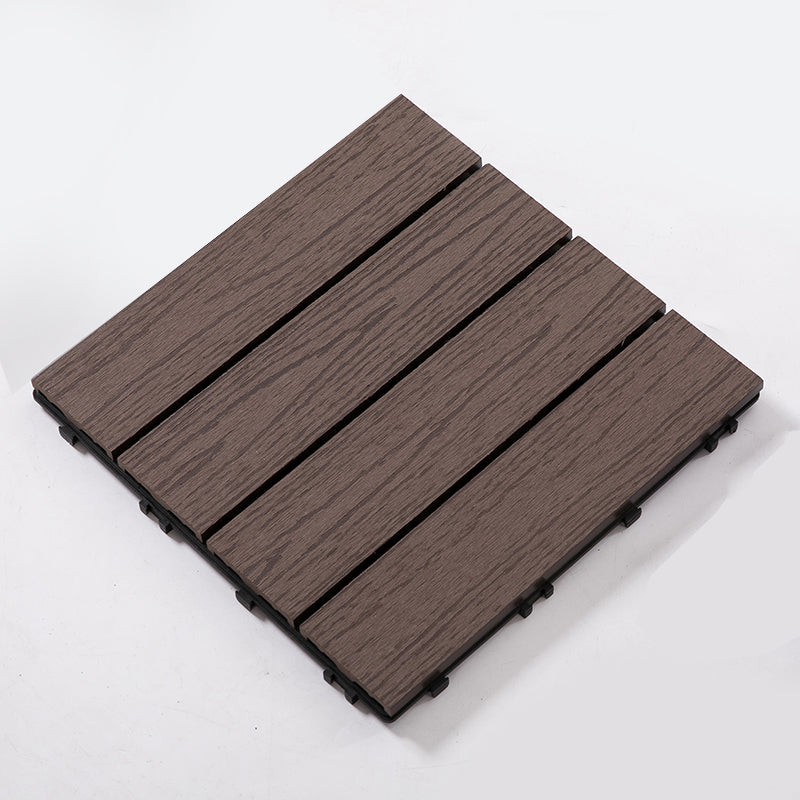 Modern Style Plastic Wood Laminate Flooring Laminate Floor for Outdoor Coffee Straight Wood Grain Clearhalo 'Flooring 'Home Improvement' 'home_improvement' 'home_improvement_laminate_flooring' 'Laminate Flooring' 'laminate_flooring' Walls and Ceiling' 6644875