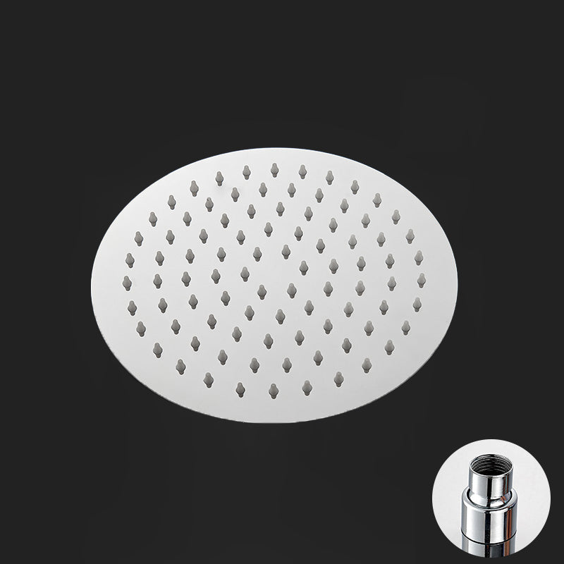 Modern Shower Head Combo Dual Shower Head Stainless Steel Wall-Mount Shower Head Round Top Spray Clearhalo 'Bathroom Remodel & Bathroom Fixtures' 'Home Improvement' 'home_improvement' 'home_improvement_shower_heads' 'Shower Heads' 'shower_heads' 'Showers & Bathtubs Plumbing' 'Showers & Bathtubs' 6645020