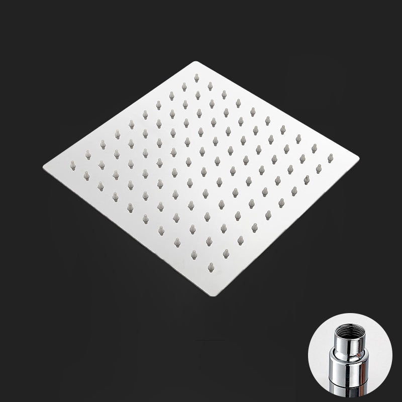 Modern Shower Head Combo Dual Shower Head Stainless Steel Wall-Mount Shower Head Square Top Spray Clearhalo 'Bathroom Remodel & Bathroom Fixtures' 'Home Improvement' 'home_improvement' 'home_improvement_shower_heads' 'Shower Heads' 'shower_heads' 'Showers & Bathtubs Plumbing' 'Showers & Bathtubs' 6645022