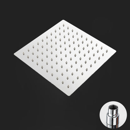 Modern Shower Head Combo Dual Shower Head Stainless Steel Wall-Mount Shower Head Square Top Spray Clearhalo 'Bathroom Remodel & Bathroom Fixtures' 'Home Improvement' 'home_improvement' 'home_improvement_shower_heads' 'Shower Heads' 'shower_heads' 'Showers & Bathtubs Plumbing' 'Showers & Bathtubs' 6645022