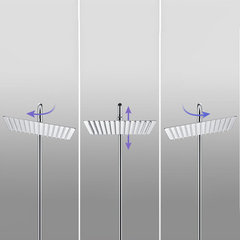 Modern Shower Head Combo Dual Shower Head Stainless Steel Wall-Mount Shower Head Clearhalo 'Bathroom Remodel & Bathroom Fixtures' 'Home Improvement' 'home_improvement' 'home_improvement_shower_heads' 'Shower Heads' 'shower_heads' 'Showers & Bathtubs Plumbing' 'Showers & Bathtubs' 6645034