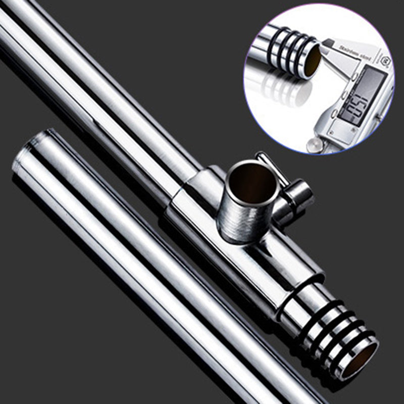 Modern Shower Head Combo Dual Shower Head Stainless Steel Wall-Mount Shower Head Clearhalo 'Bathroom Remodel & Bathroom Fixtures' 'Home Improvement' 'home_improvement' 'home_improvement_shower_heads' 'Shower Heads' 'shower_heads' 'Showers & Bathtubs Plumbing' 'Showers & Bathtubs' 6645040