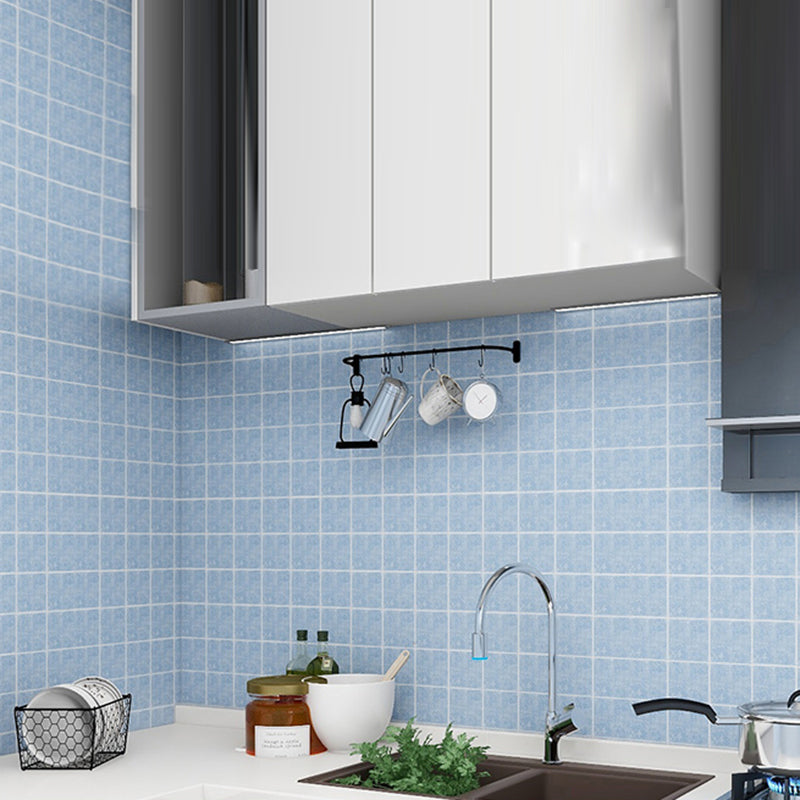 Modern Backsplash Tile Smooth Peel and Stick Wall Tile for Kitchen Blue Clearhalo 'Flooring 'Home Improvement' 'home_improvement' 'home_improvement_peel_stick_blacksplash' 'Peel & Stick Backsplash Tile' 'peel_stick_blacksplash' 'Walls & Ceilings' Walls and Ceiling' 6645314