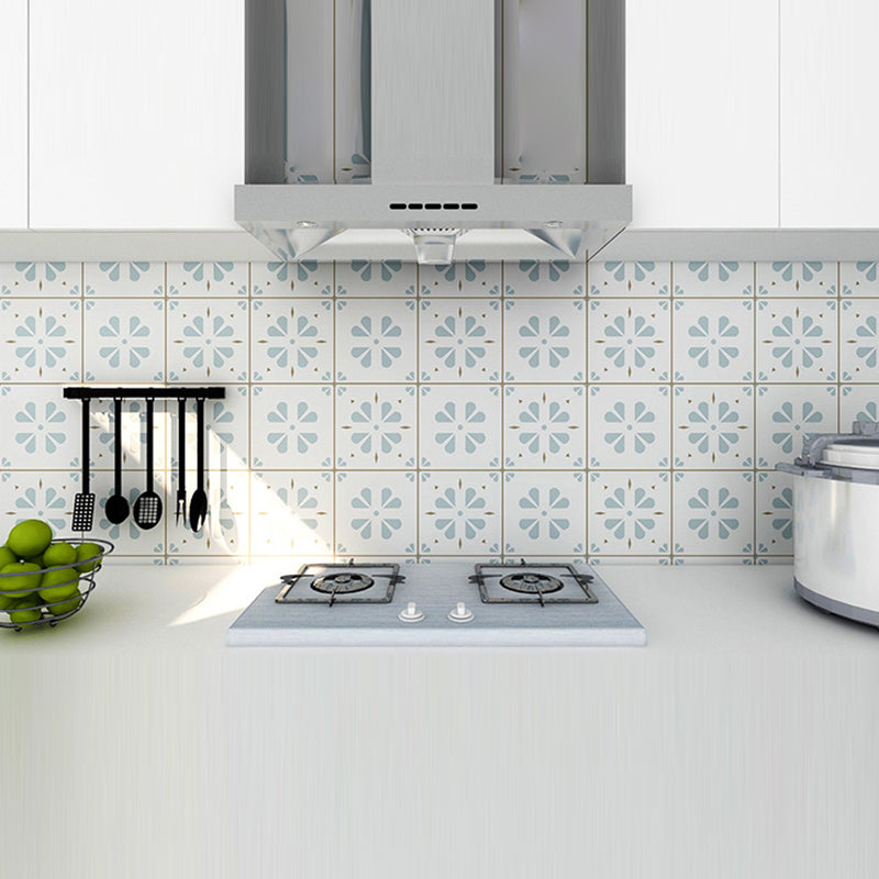 Modern Backsplash Tile Smooth Peel and Stick Wall Tile for Kitchen Light Blue Clearhalo 'Flooring 'Home Improvement' 'home_improvement' 'home_improvement_peel_stick_blacksplash' 'Peel & Stick Backsplash Tile' 'peel_stick_blacksplash' 'Walls & Ceilings' Walls and Ceiling' 6645321