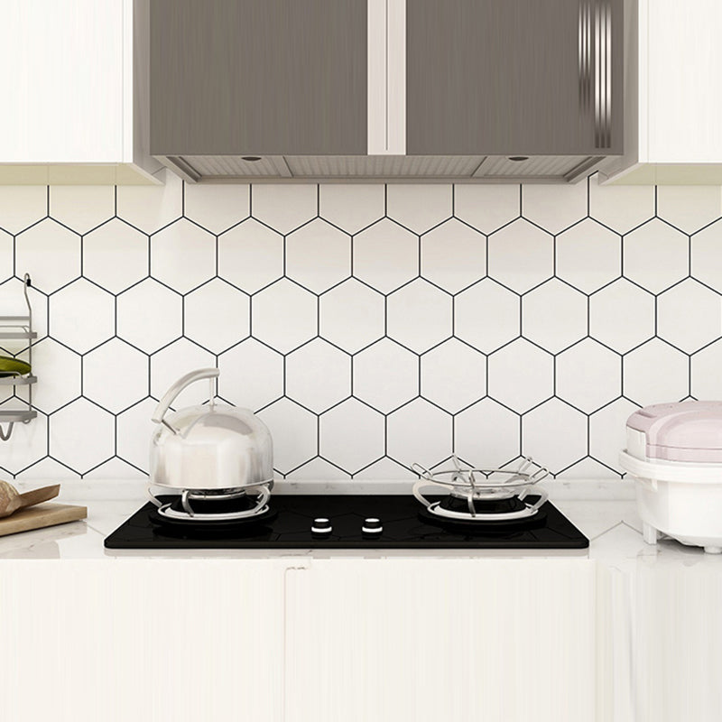 Modern Backsplash Tile Smooth Peel and Stick Wall Tile for Kitchen Off-White Clearhalo 'Flooring 'Home Improvement' 'home_improvement' 'home_improvement_peel_stick_blacksplash' 'Peel & Stick Backsplash Tile' 'peel_stick_blacksplash' 'Walls & Ceilings' Walls and Ceiling' 6645322