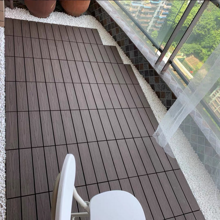 Interlocking Composite Deck Tile Outdoor Patio 11.8" x 11.8" Decktile Clearhalo 'Home Improvement' 'home_improvement' 'home_improvement_outdoor_deck_tiles_planks' 'Outdoor Deck Tiles & Planks' 'Outdoor Flooring & Tile' 'Outdoor Remodel' 'outdoor_deck_tiles_planks' 6645339