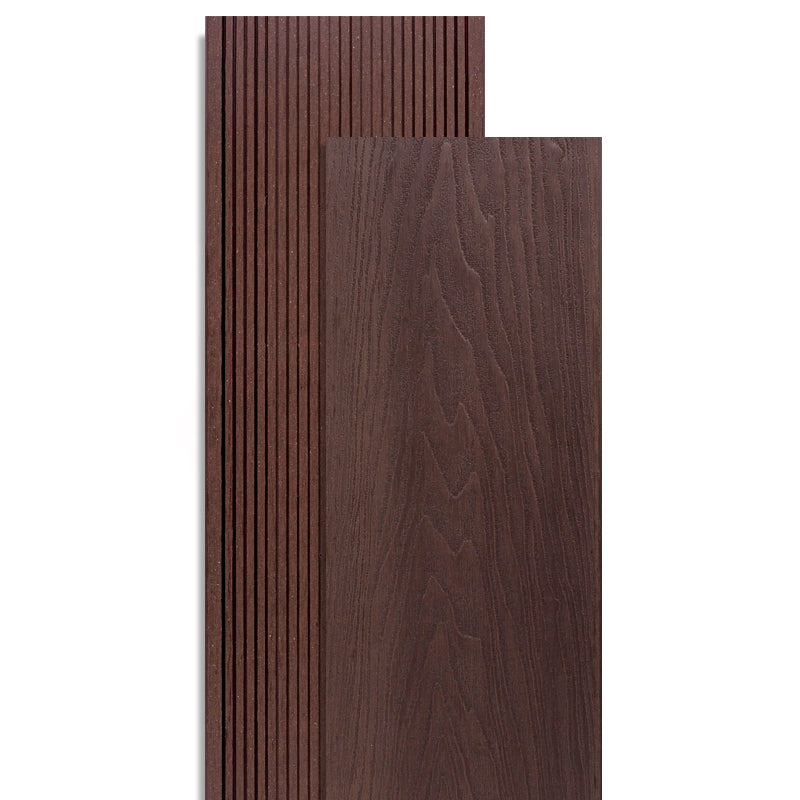 Rectangle Composite Deck Plank 157.5" x 5.5" Outdoor Patio Flooring Plank Red Brown Clearhalo 'Home Improvement' 'home_improvement' 'home_improvement_outdoor_deck_tiles_planks' 'Outdoor Deck Tiles & Planks' 'Outdoor Flooring & Tile' 'Outdoor Remodel' 'outdoor_deck_tiles_planks' 6645478