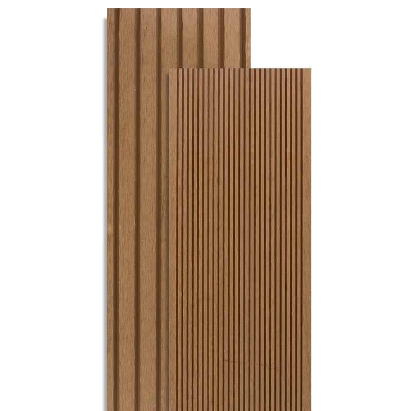 Rectangle Composite Deck Plank 157.5" x 5.5" Outdoor Patio Flooring Plank Brown Clearhalo 'Home Improvement' 'home_improvement' 'home_improvement_outdoor_deck_tiles_planks' 'Outdoor Deck Tiles & Planks' 'Outdoor Flooring & Tile' 'Outdoor Remodel' 'outdoor_deck_tiles_planks' 6645490