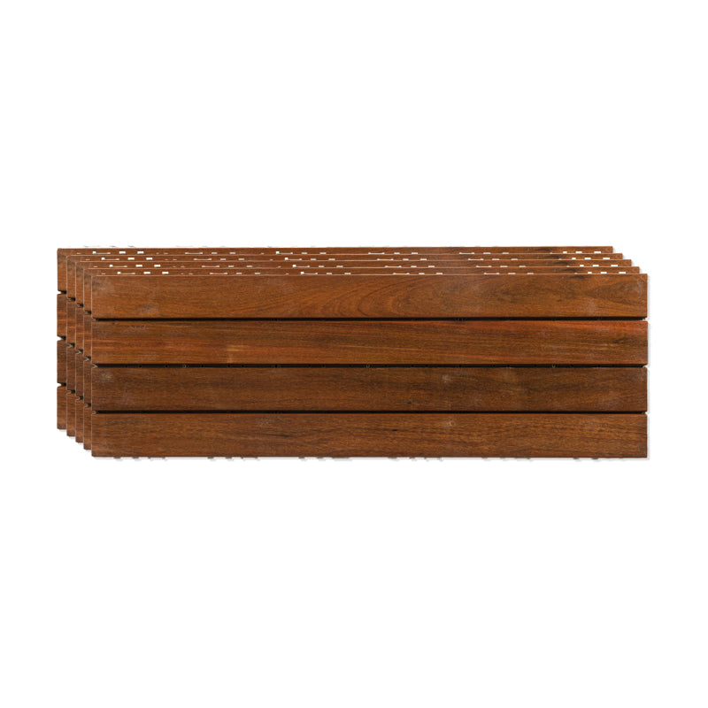 Outdoor Patio Flooring Tiles Interlocking Wooden Decking Tiles 35"L x 12"W Walnut Clearhalo 'Home Improvement' 'home_improvement' 'home_improvement_outdoor_deck_tiles_planks' 'Outdoor Deck Tiles & Planks' 'Outdoor Flooring & Tile' 'Outdoor Remodel' 'outdoor_deck_tiles_planks' 6645520