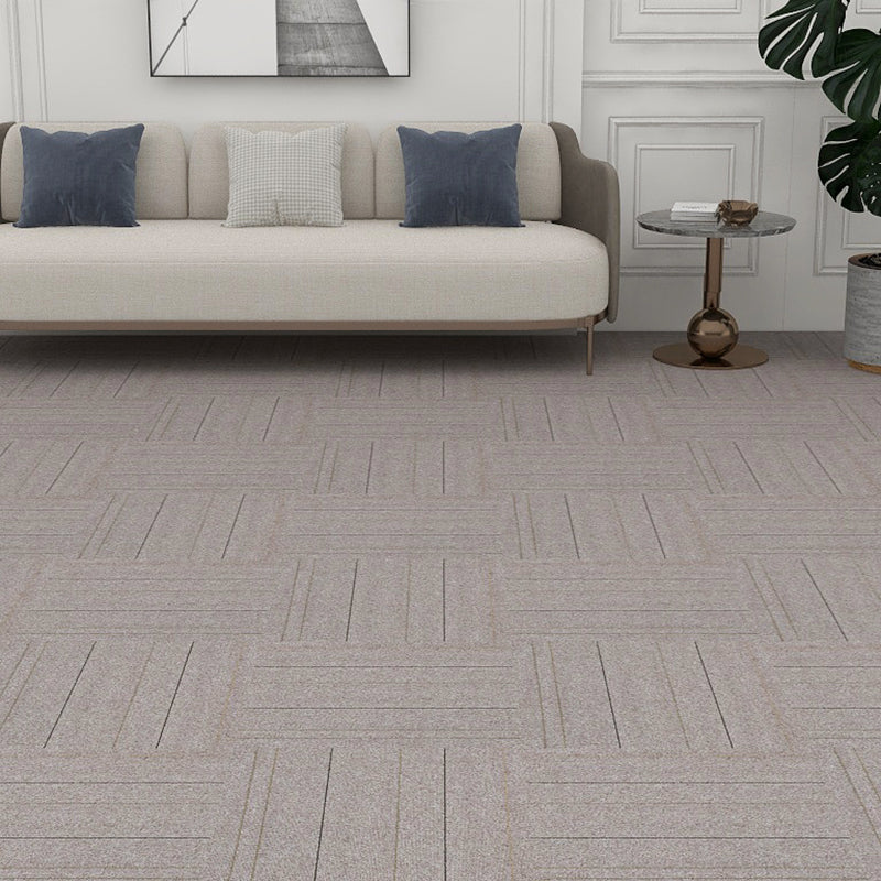 Loose Lay Indoor Carpet Tiles Non-Skid Level Loop Carpet Tile Taupe Clearhalo 'Carpet Tiles & Carpet Squares' 'carpet_tiles_carpet_squares' 'Flooring 'Home Improvement' 'home_improvement' 'home_improvement_carpet_tiles_carpet_squares' Walls and Ceiling' 6645962