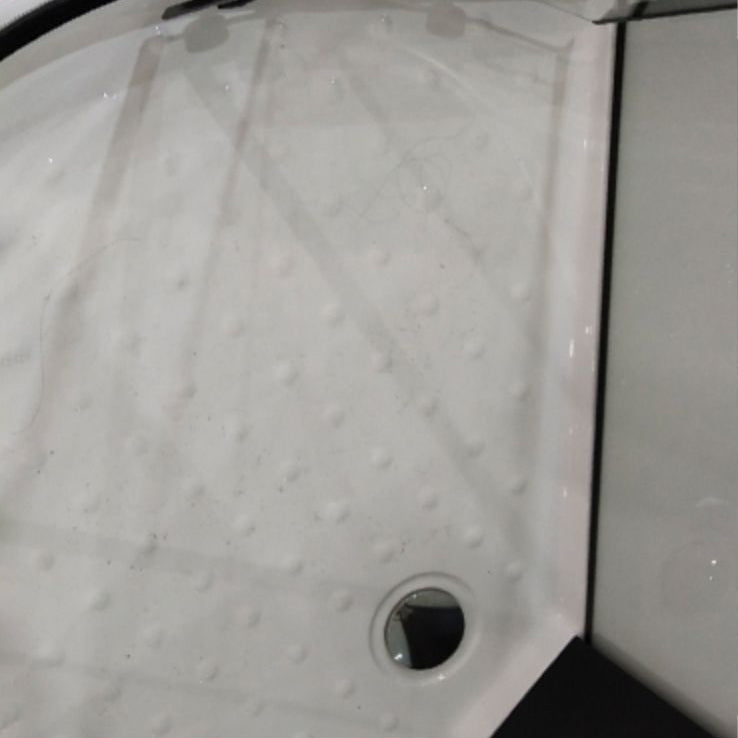 Shower Stall Semi-Frameless Double Sliding Rounded Shower Enclosure Clearhalo 'Bathroom Remodel & Bathroom Fixtures' 'Home Improvement' 'home_improvement' 'home_improvement_shower_stalls_enclosures' 'Shower Stalls & Enclosures' 'shower_stalls_enclosures' 'Showers & Bathtubs' 6646064