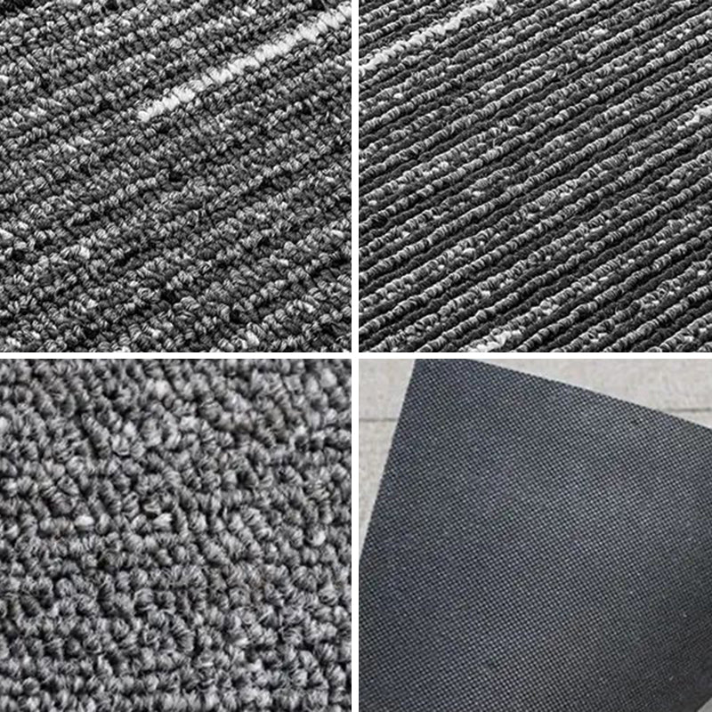 Modern Level Loop Carpet Tiles Stripe Print Interlocking Carpet Floor Tile Clearhalo 'Carpet Tiles & Carpet Squares' 'carpet_tiles_carpet_squares' 'Flooring 'Home Improvement' 'home_improvement' 'home_improvement_carpet_tiles_carpet_squares' Walls and Ceiling' 6646111