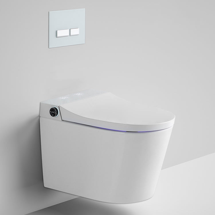 Elongated Wall Hung Toilet Ceramic Smart Toilet with Unlimited Warm Water Clearhalo 'Bathroom Remodel & Bathroom Fixtures' 'Bidets' 'Home Improvement' 'home_improvement' 'home_improvement_bidets' 'Toilets & Bidets' 6648427