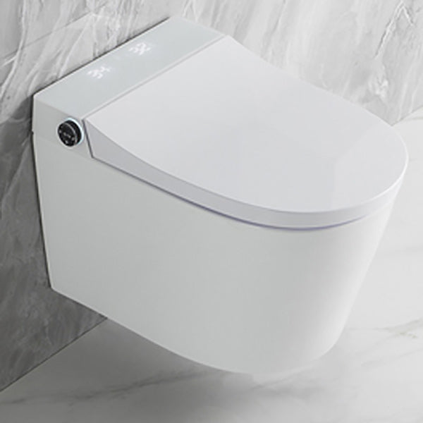 Elongated Wall Hung Toilet Ceramic Smart Toilet with Unlimited Warm Water White Clearhalo 'Bathroom Remodel & Bathroom Fixtures' 'Bidets' 'Home Improvement' 'home_improvement' 'home_improvement_bidets' 'Toilets & Bidets' 6648428