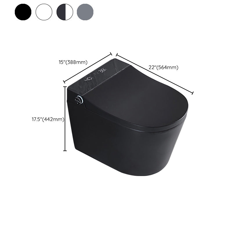 Elongated Wall Hung Toilet Ceramic Smart Toilet with Unlimited Warm Water Clearhalo 'Bathroom Remodel & Bathroom Fixtures' 'Bidets' 'Home Improvement' 'home_improvement' 'home_improvement_bidets' 'Toilets & Bidets' 6648443