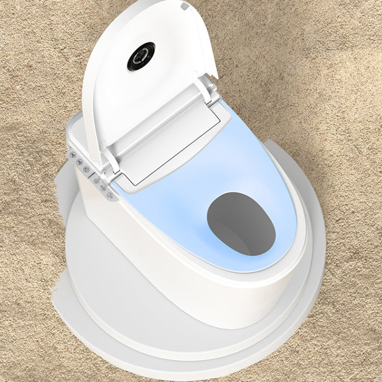 Elongated Contemporary Smart Toilet White Ceramic Foot Sensor Clearhalo 'Bathroom Remodel & Bathroom Fixtures' 'Bidets' 'Home Improvement' 'home_improvement' 'home_improvement_bidets' 'Toilets & Bidets' 6648449