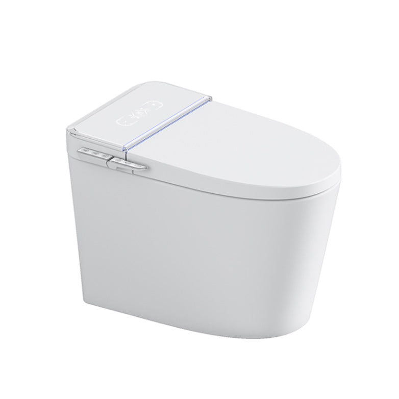 Elongated Contemporary Smart Toilet White Ceramic Foot Sensor Clearhalo 'Bathroom Remodel & Bathroom Fixtures' 'Bidets' 'Home Improvement' 'home_improvement' 'home_improvement_bidets' 'Toilets & Bidets' 6648452