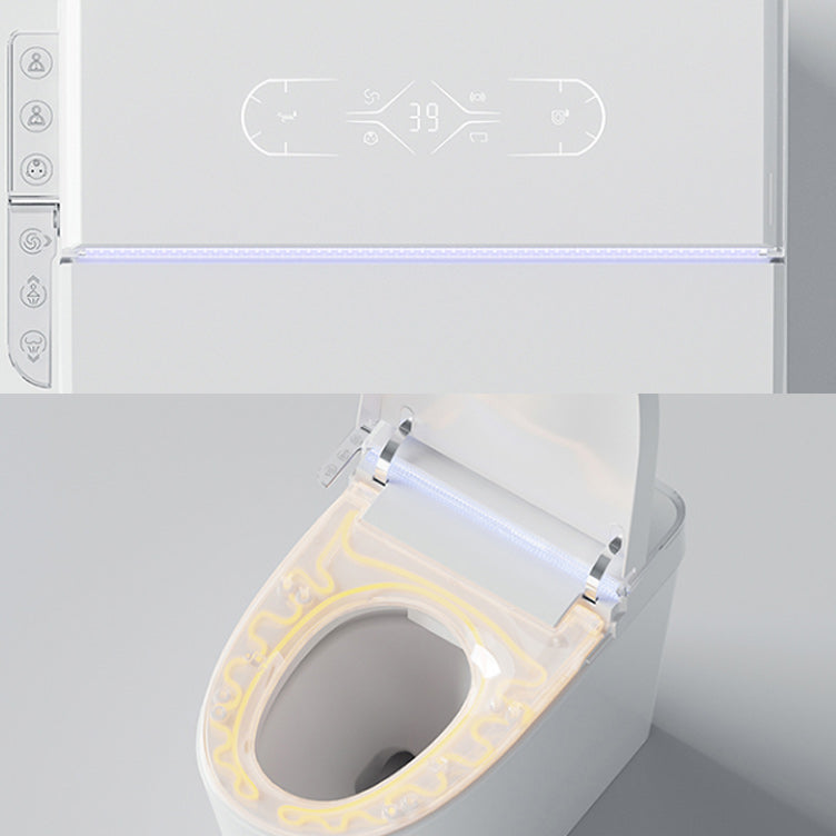 Elongated Contemporary Smart Toilet White Ceramic Foot Sensor Clearhalo 'Bathroom Remodel & Bathroom Fixtures' 'Bidets' 'Home Improvement' 'home_improvement' 'home_improvement_bidets' 'Toilets & Bidets' 6648460