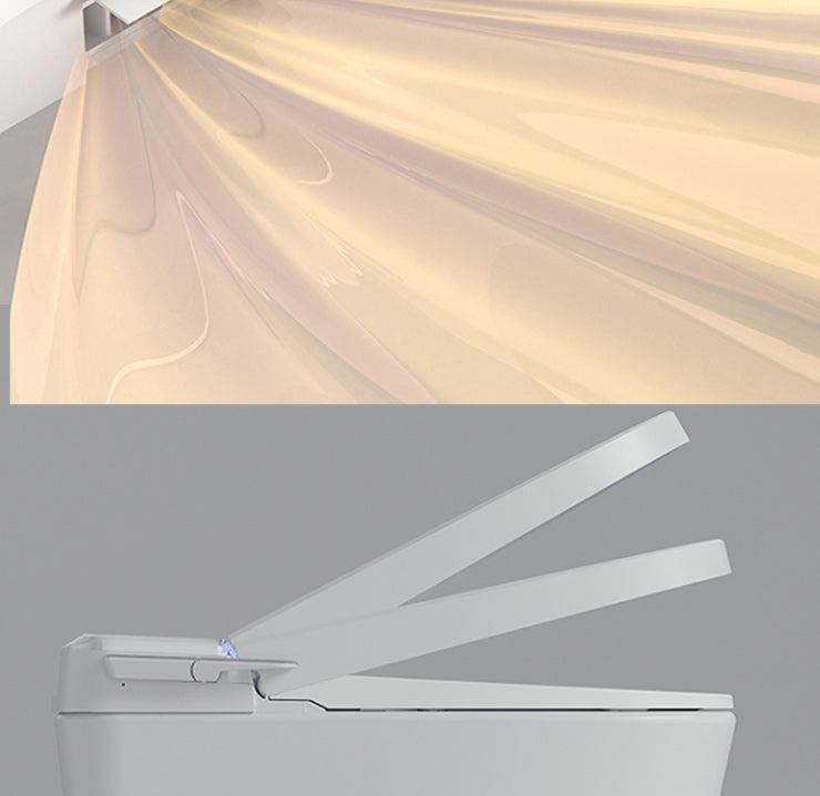 Elongated Contemporary Smart Toilet White Ceramic Foot Sensor Clearhalo 'Bathroom Remodel & Bathroom Fixtures' 'Bidets' 'Home Improvement' 'home_improvement' 'home_improvement_bidets' 'Toilets & Bidets' 6648461