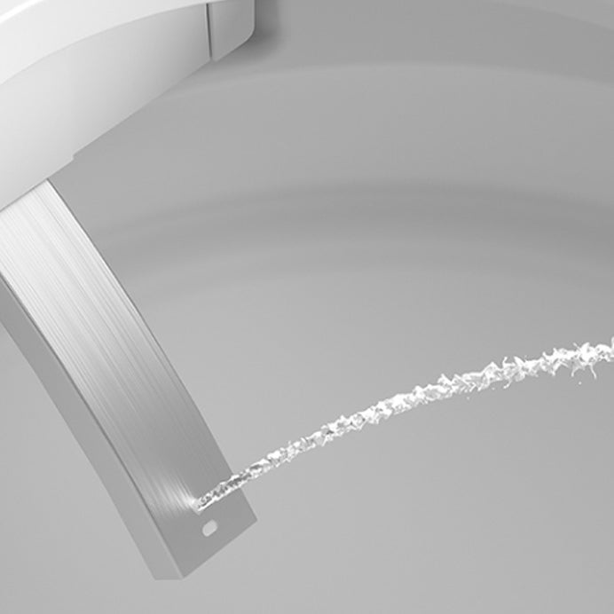 Elongated Contemporary Smart Toilet White Ceramic Foot Sensor Clearhalo 'Bathroom Remodel & Bathroom Fixtures' 'Bidets' 'Home Improvement' 'home_improvement' 'home_improvement_bidets' 'Toilets & Bidets' 6648462