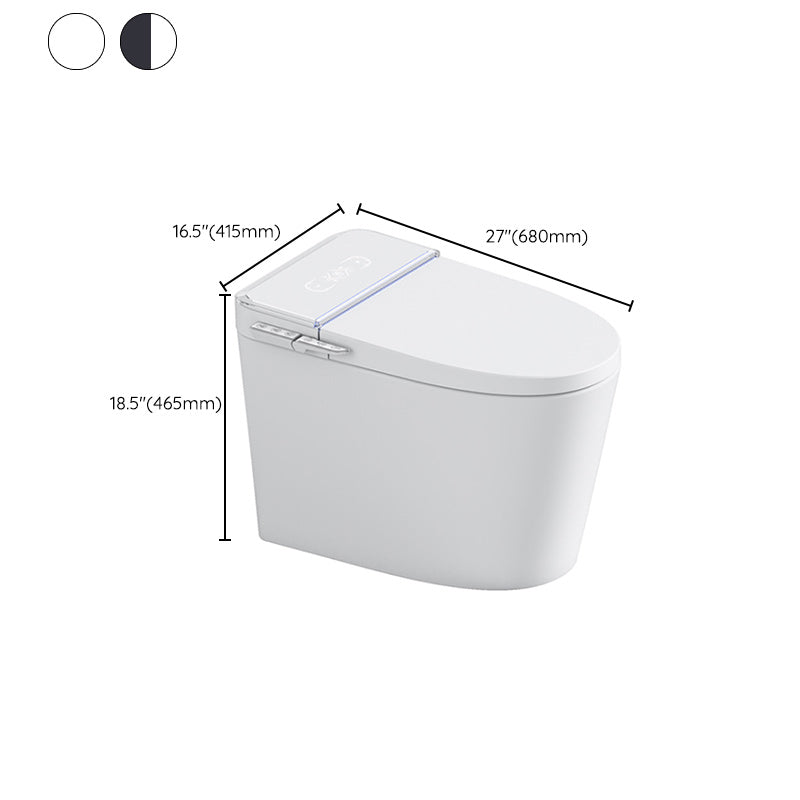 Elongated Contemporary Smart Toilet White Ceramic Foot Sensor Clearhalo 'Bathroom Remodel & Bathroom Fixtures' 'Bidets' 'Home Improvement' 'home_improvement' 'home_improvement_bidets' 'Toilets & Bidets' 6648463