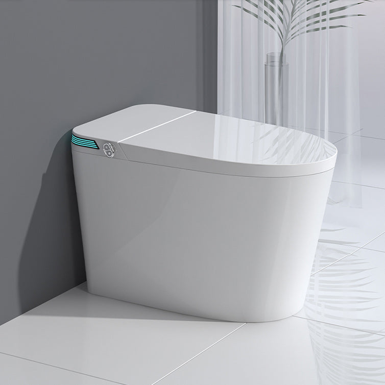 Contemporary 19.6" H White Electronic Toilet Elongated Bidet Seat Automatic Flushing (Standard) Clearhalo 'Bathroom Remodel & Bathroom Fixtures' 'Bidets' 'Home Improvement' 'home_improvement' 'home_improvement_bidets' 'Toilets & Bidets' 6648466