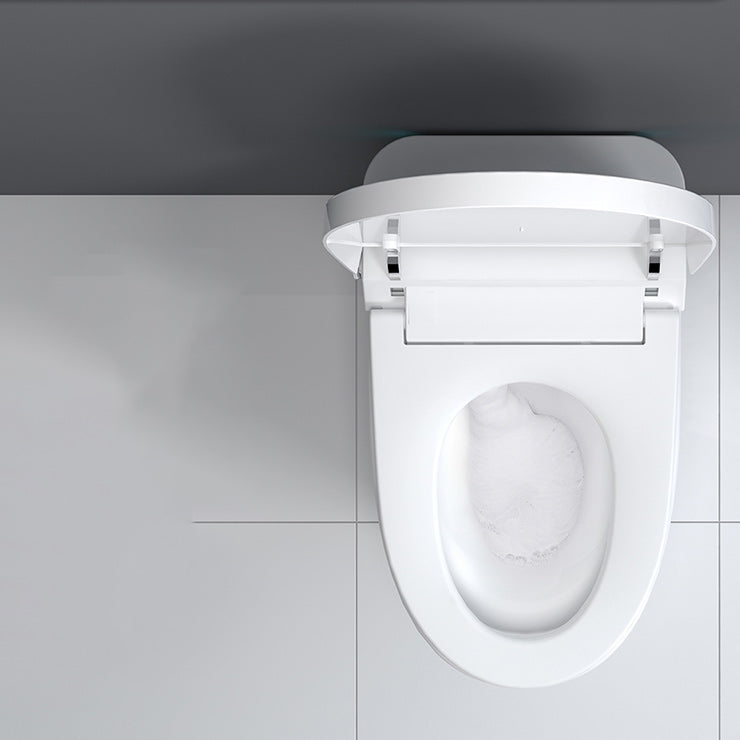 Contemporary 19.6" H White Electronic Toilet Elongated Bidet Seat Clearhalo 'Bathroom Remodel & Bathroom Fixtures' 'Bidets' 'Home Improvement' 'home_improvement' 'home_improvement_bidets' 'Toilets & Bidets' 6648471