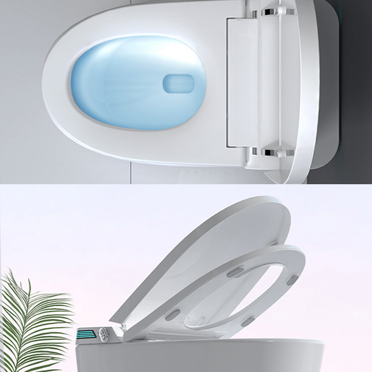 Contemporary 19.6" H White Electronic Toilet Elongated Bidet Seat Clearhalo 'Bathroom Remodel & Bathroom Fixtures' 'Bidets' 'Home Improvement' 'home_improvement' 'home_improvement_bidets' 'Toilets & Bidets' 6648473