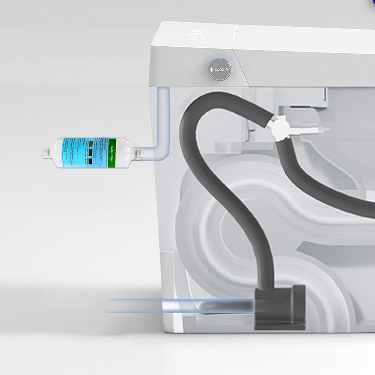 Elongated Smart Bidet White Heated Seat Toilet Bidet17.52" H Clearhalo 'Bathroom Remodel & Bathroom Fixtures' 'Bidets' 'Home Improvement' 'home_improvement' 'home_improvement_bidets' 'Toilets & Bidets' 6648507