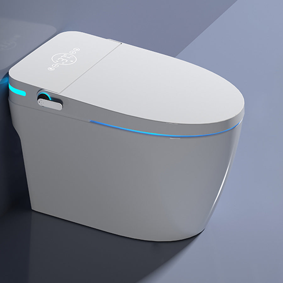 Foot Sensor Contemporary Plastic Bidets White Elongated Smart Toilet Clearhalo 'Bathroom Remodel & Bathroom Fixtures' 'Bidets' 'Home Improvement' 'home_improvement' 'home_improvement_bidets' 'Toilets & Bidets' 6648530