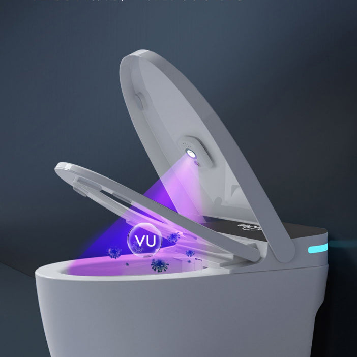 Foot Sensor Contemporary Plastic Bidets White Elongated Smart Toilet Clearhalo 'Bathroom Remodel & Bathroom Fixtures' 'Bidets' 'Home Improvement' 'home_improvement' 'home_improvement_bidets' 'Toilets & Bidets' 6648536