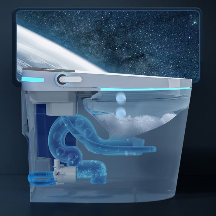 Foot Sensor Contemporary Plastic Bidets White Elongated Smart Toilet Clearhalo 'Bathroom Remodel & Bathroom Fixtures' 'Bidets' 'Home Improvement' 'home_improvement' 'home_improvement_bidets' 'Toilets & Bidets' 6648538