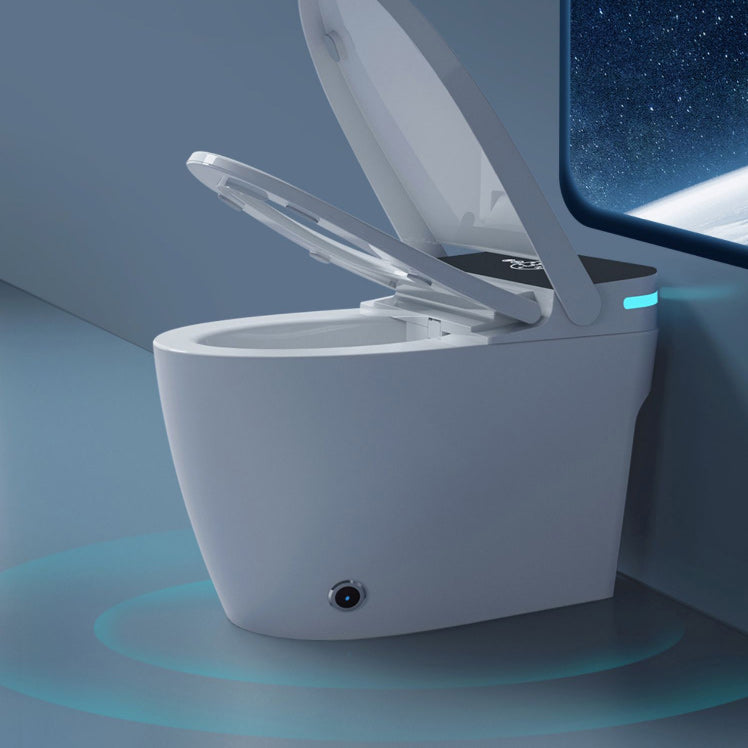 Foot Sensor Contemporary Plastic Bidets White Elongated Smart Toilet Clearhalo 'Bathroom Remodel & Bathroom Fixtures' 'Bidets' 'Home Improvement' 'home_improvement' 'home_improvement_bidets' 'Toilets & Bidets' 6648539