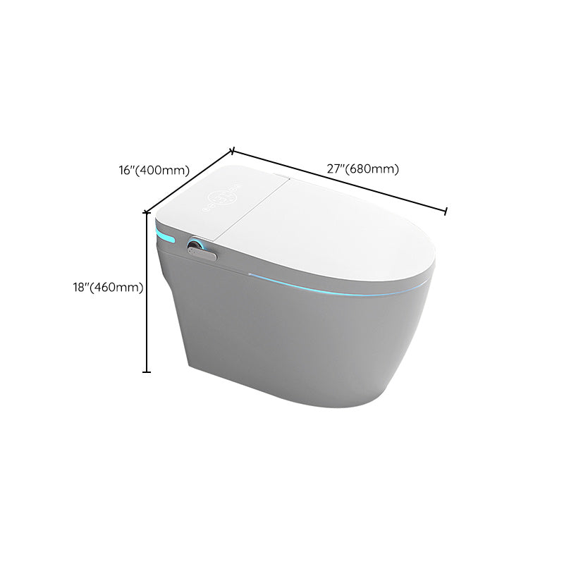 Foot Sensor Contemporary Plastic Bidets White Elongated Smart Toilet Clearhalo 'Bathroom Remodel & Bathroom Fixtures' 'Bidets' 'Home Improvement' 'home_improvement' 'home_improvement_bidets' 'Toilets & Bidets' 6648545
