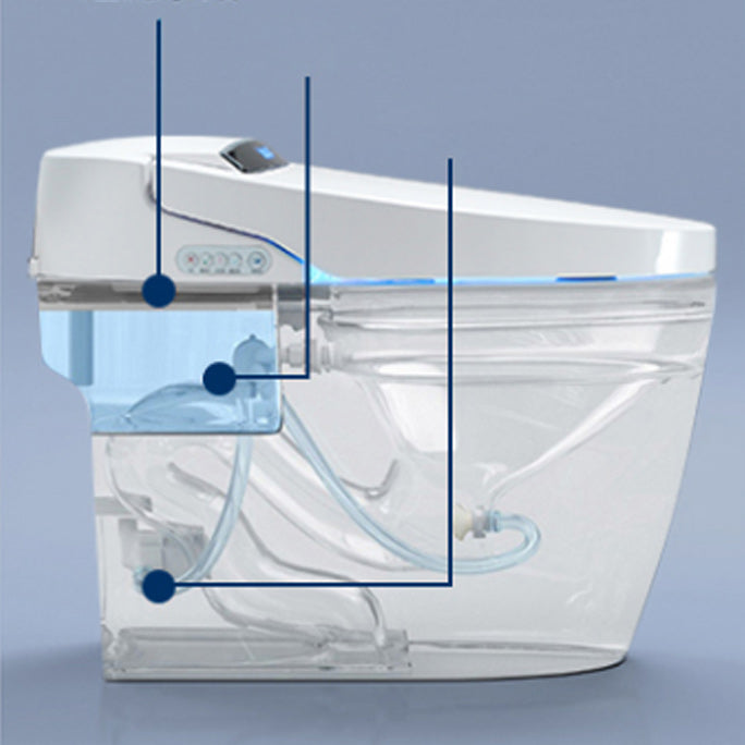 Plastic Bidets Elongated White Contemporary Foot Sensor Smart Toilet Clearhalo 'Bathroom Remodel & Bathroom Fixtures' 'Bidets' 'Home Improvement' 'home_improvement' 'home_improvement_bidets' 'Toilets & Bidets' 6648552