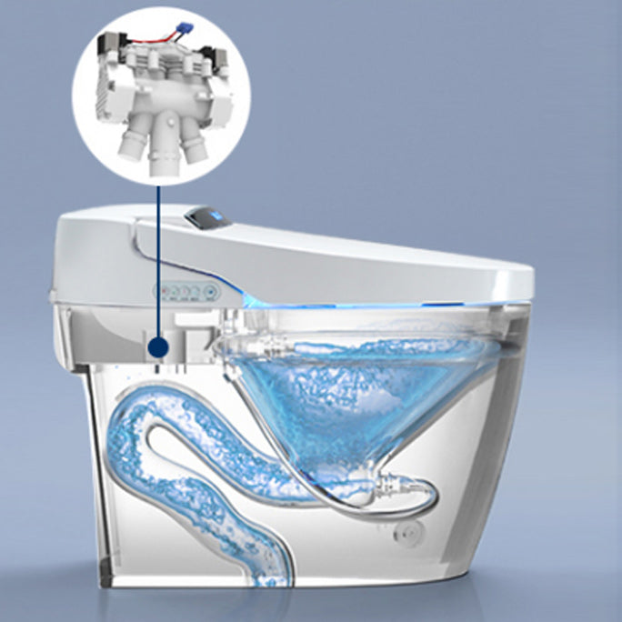 Plastic Bidets Elongated White Contemporary Foot Sensor Smart Toilet Clearhalo 'Bathroom Remodel & Bathroom Fixtures' 'Bidets' 'Home Improvement' 'home_improvement' 'home_improvement_bidets' 'Toilets & Bidets' 6648553